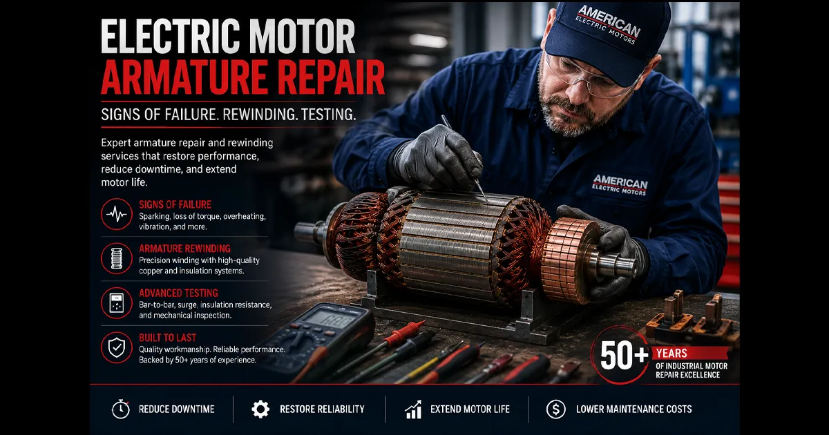 electric motor armature repair
