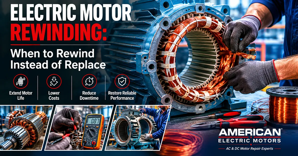 electric motor rewinding